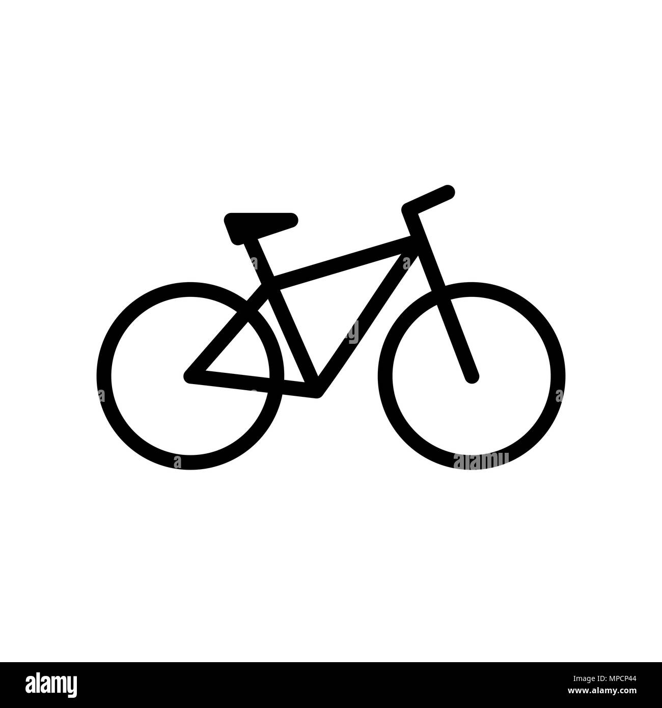 Location. Bike d'icône vecteur dans télévision style. Symbole du vélo. Inscrivez-vous pour vélo isolé sur fond blanc. Vector illustration pour la conception graphique, w Illustration de Vecteur