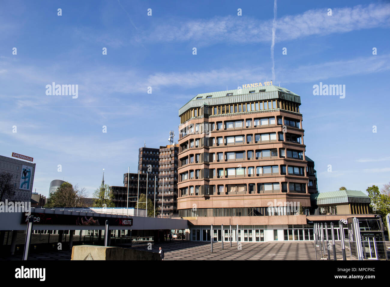 Dortmund, Ruhr, Rhénanie du Nord-Westphalie, Allemagne - 16 Avril 2018 : école de langue à Hansastraße 101 Banque D'Images