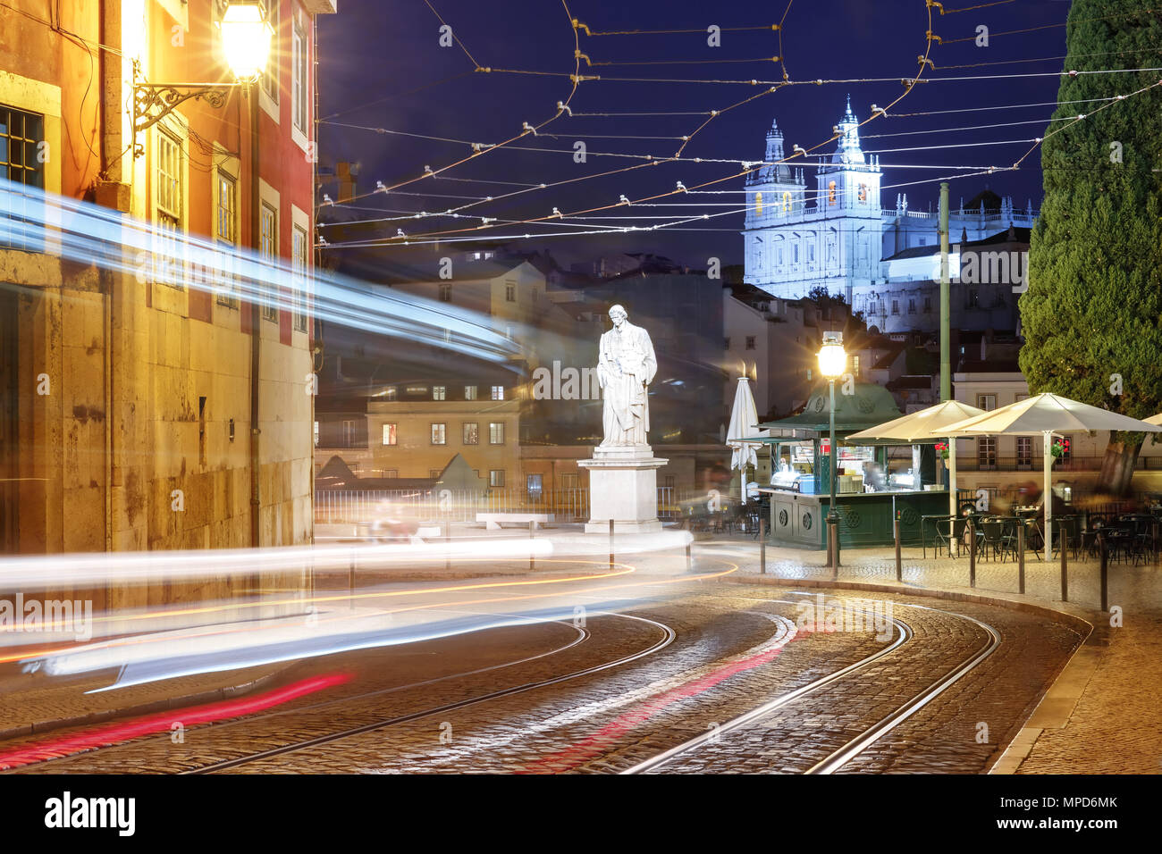 Statue de Saint Vincent, le saint patron de Lisbonne Banque D'Images