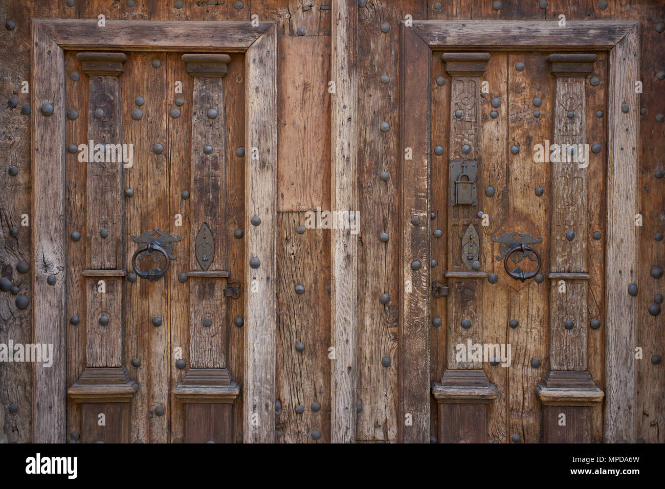 Wroclaw vieille porte en bois, église Saint Vierge Marie sur Piasek Kościół Najswietszej panny marii Piasku na Banque D'Images