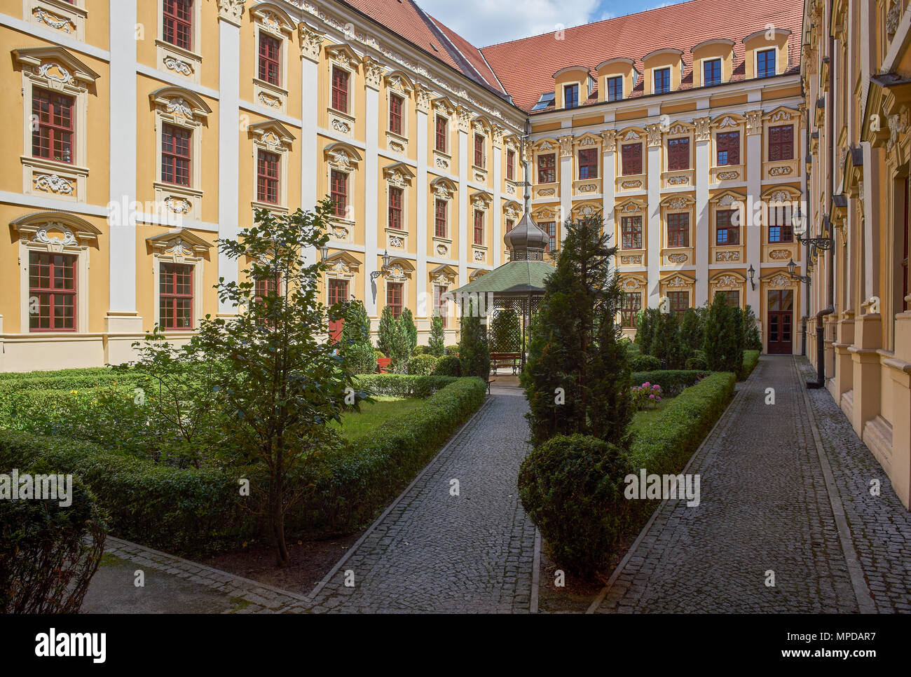 Le bâtiment baroque de Wroclaw la faculté de philologie de l'ancien collège des Jésuites, Wroclaw. Banque D'Images