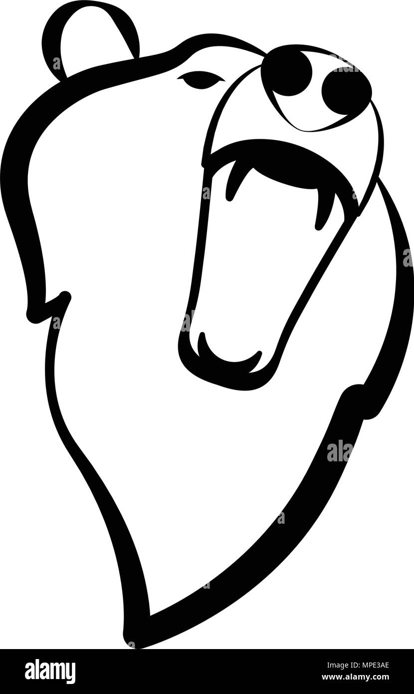 Aperçu d'un rugissement d'ours Illustration de Vecteur