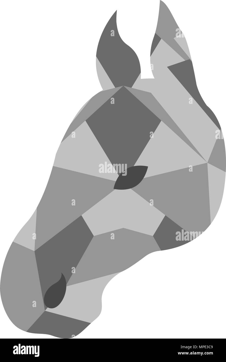 L'icône cheval poly faible isolé Illustration de Vecteur