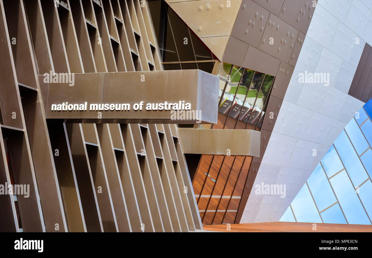Canberra, Australie - 25 janvier 2017 : Architecture, Musée national de l'Australie, Canberra, Australie. Banque D'Images