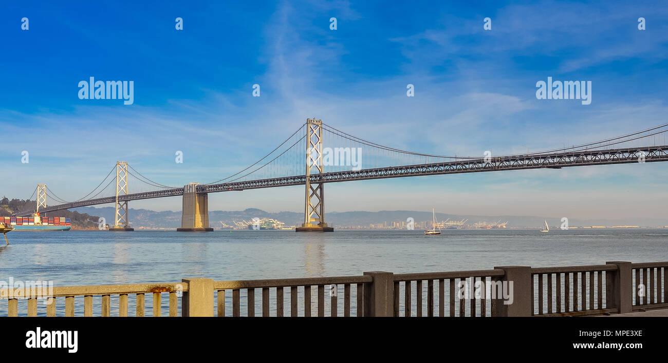 La Section de l'ouest de San Francisco-Oakland Bay Bridge - San Francisco, CA Banque D'Images