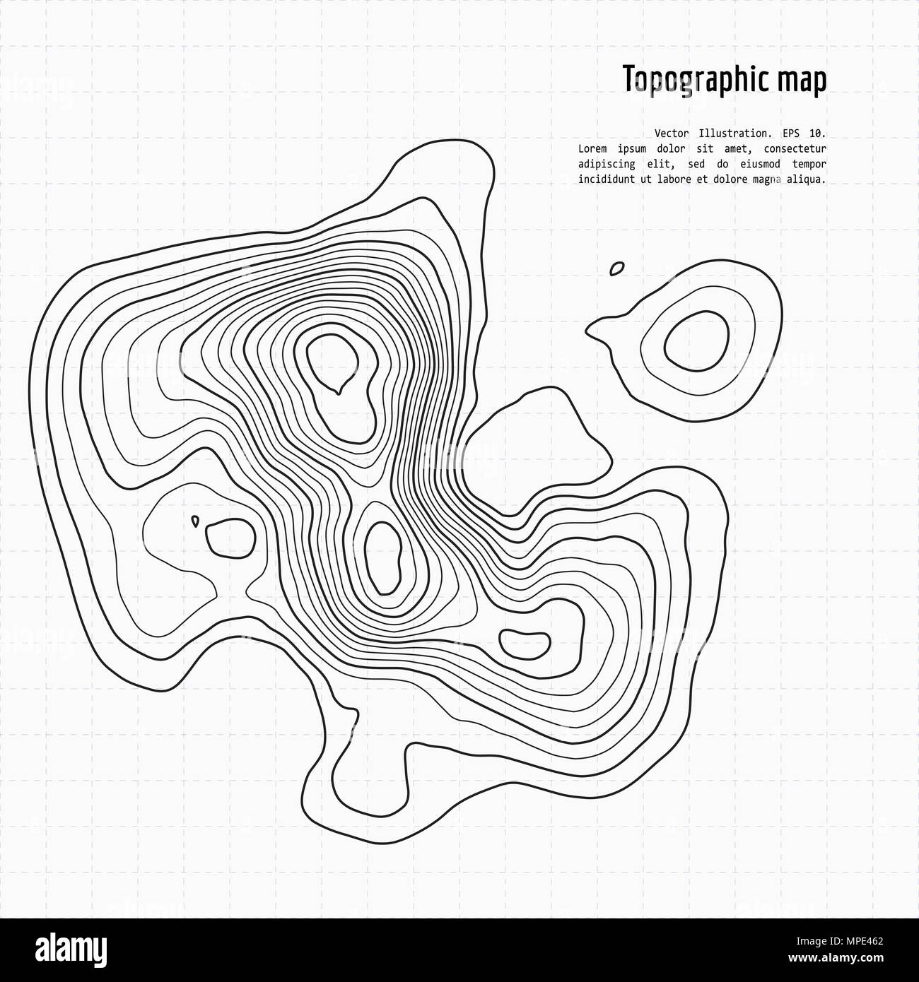 Carte topographique vectorielle Illustration de Vecteur