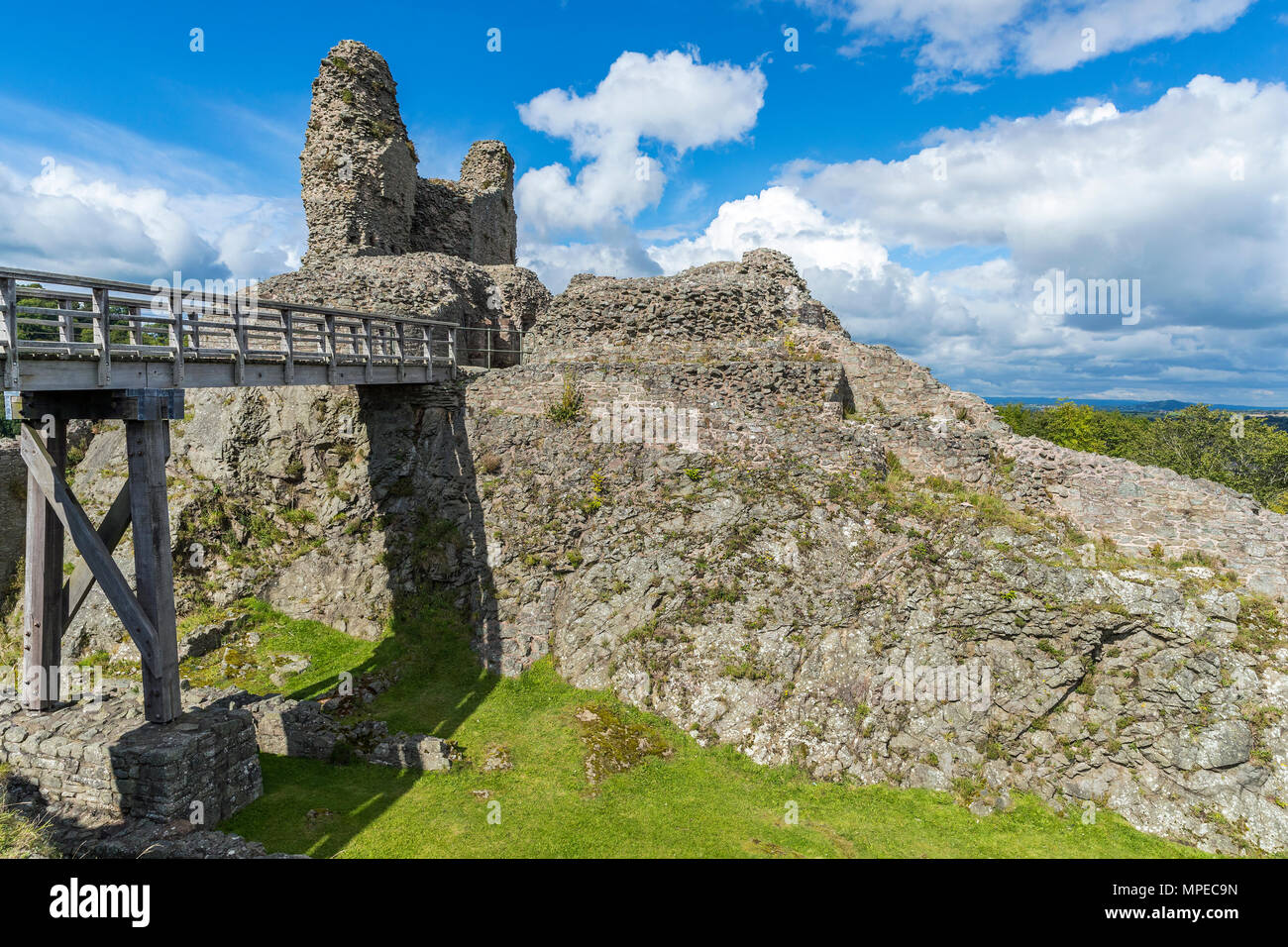 Château de Montgomery, Powys, Pays de Galles, de l'Europe. Banque D'Images