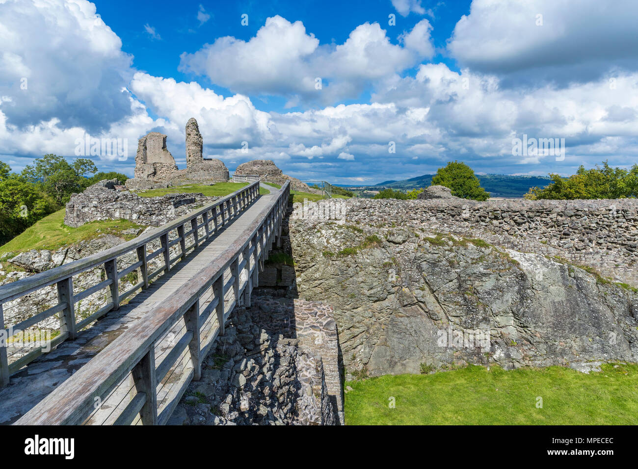 Château de Montgomery, Powys, Pays de Galles, de l'Europe. Banque D'Images