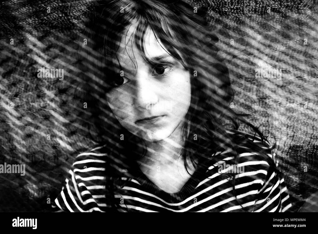 Beau garçon en hamac Banque D'Images