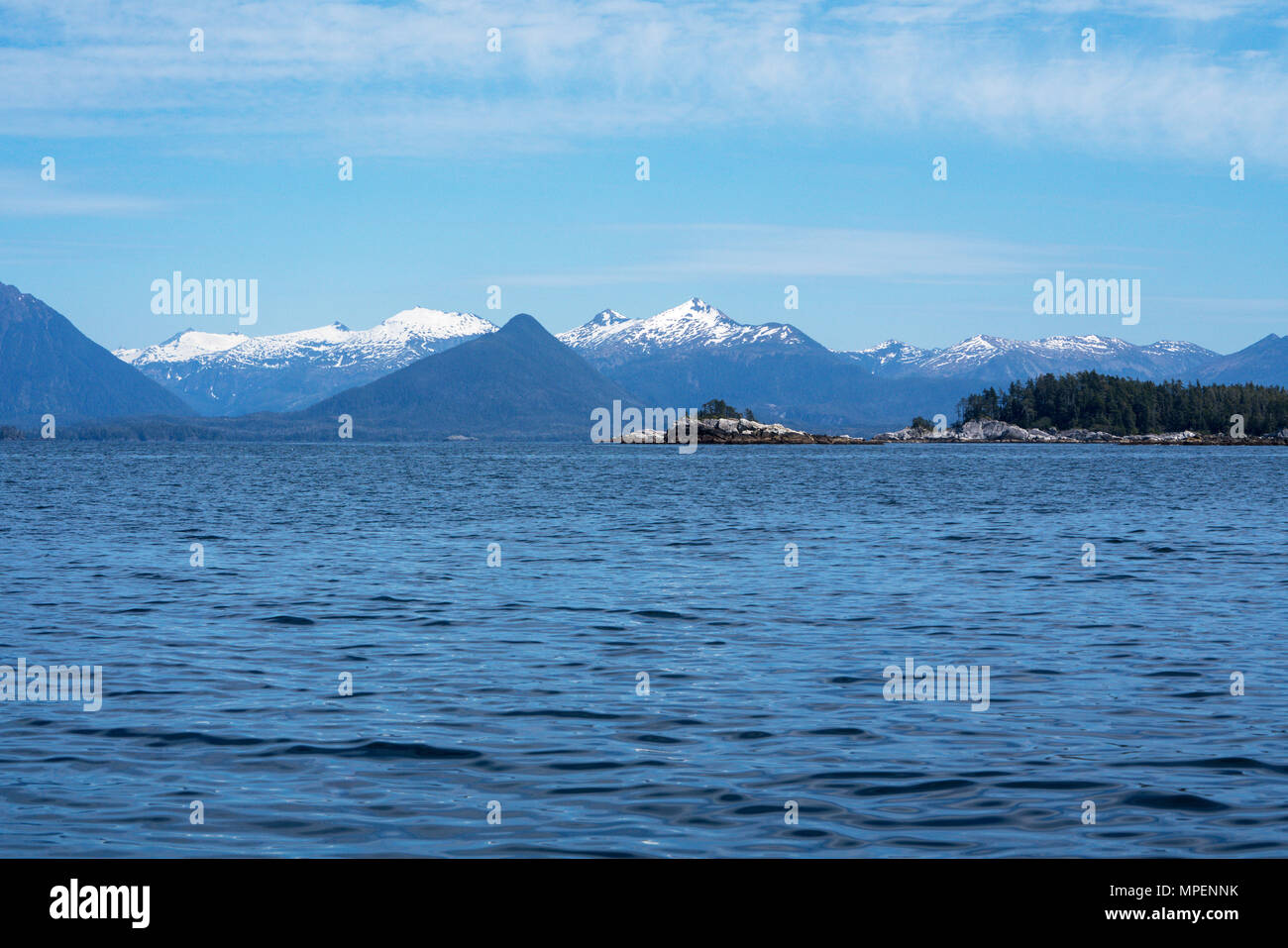 Paysage de l'océan près de Sitka, Alaska, United States Banque D'Images