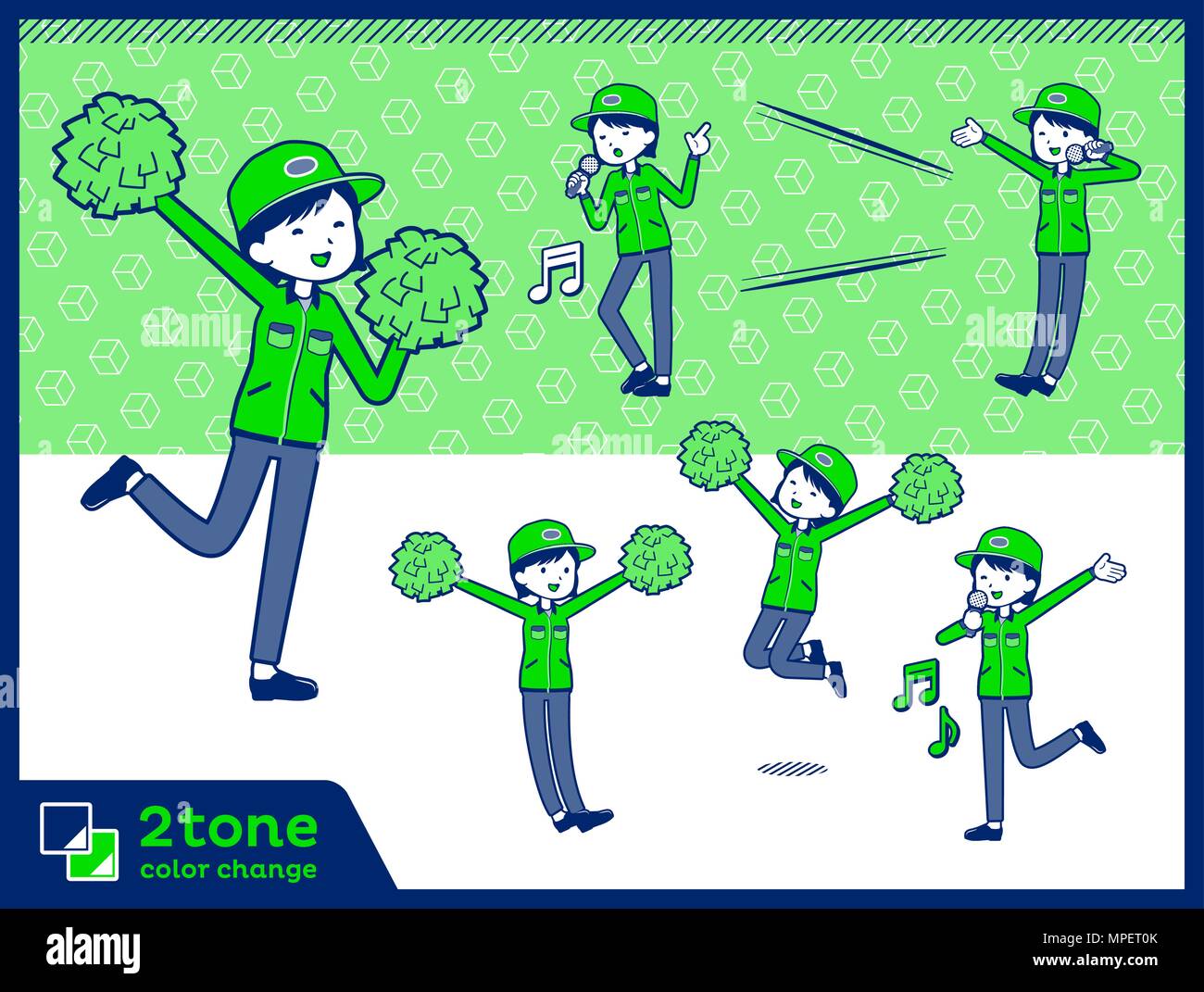 2ton type livraison femme set 07 Illustration de Vecteur