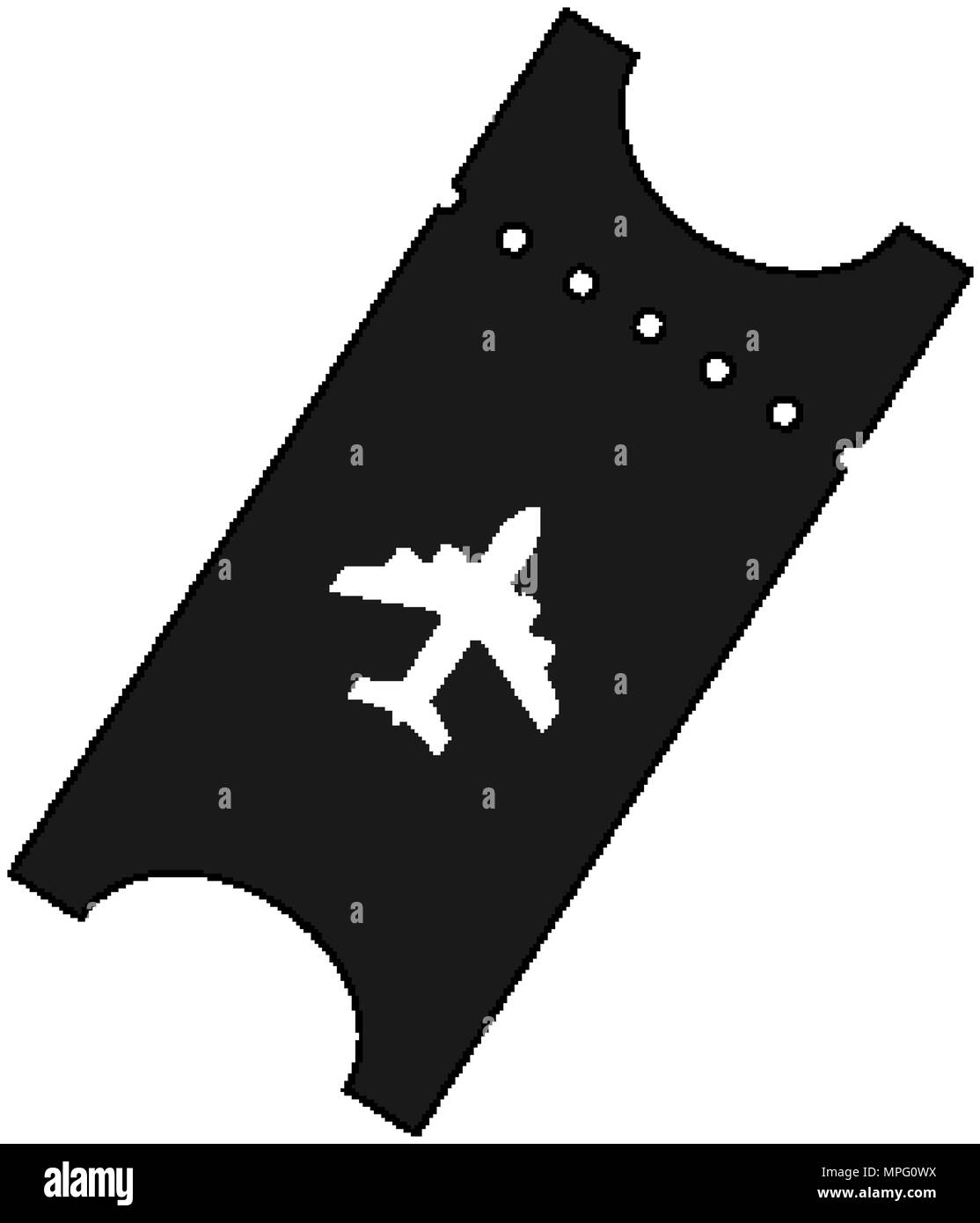 Billet avion icône. Admittion plan illustration symbole Illustration de Vecteur