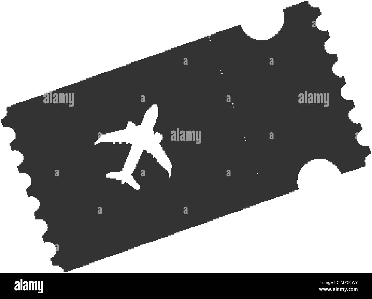 Icône ticket aérien. Plan simple illustration symbole d'accès Illustration de Vecteur