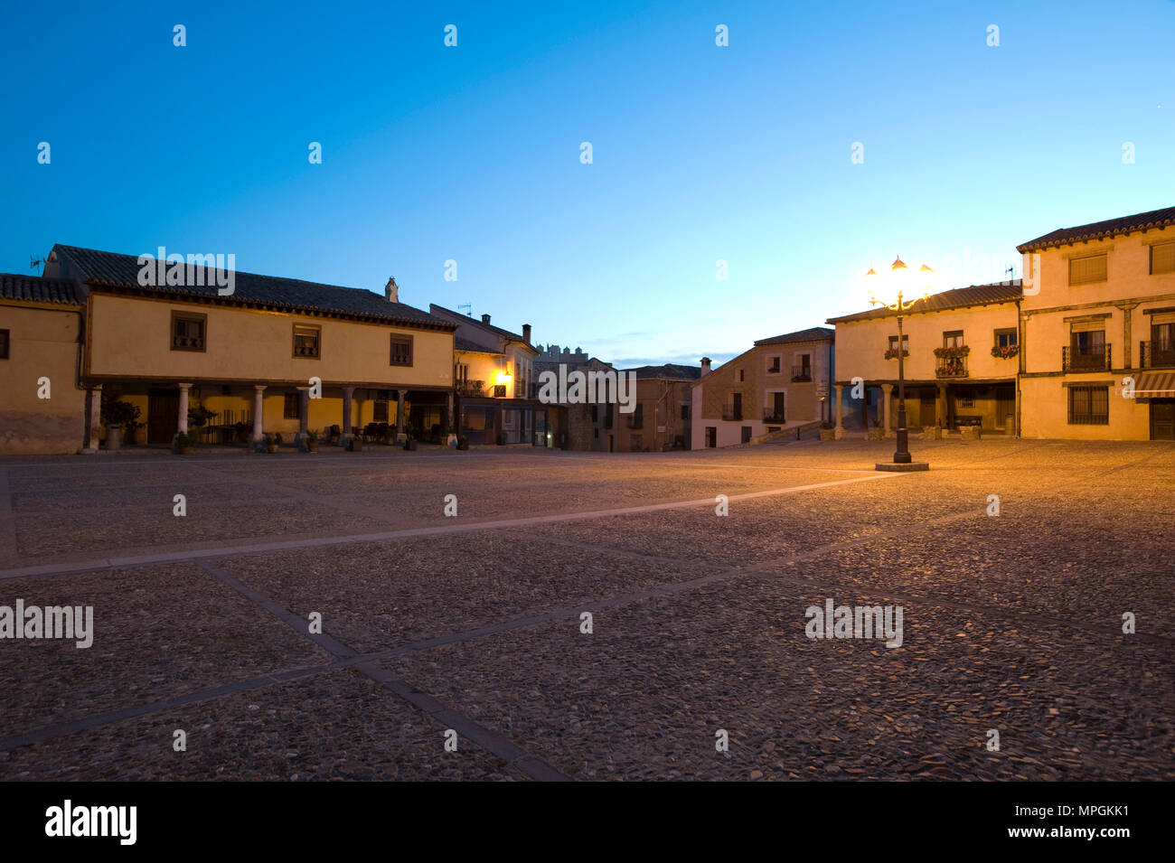 Plaza Mayor o del Arcipreste de HITA, Guadalajara, Espagne. Place principale. Banque D'Images