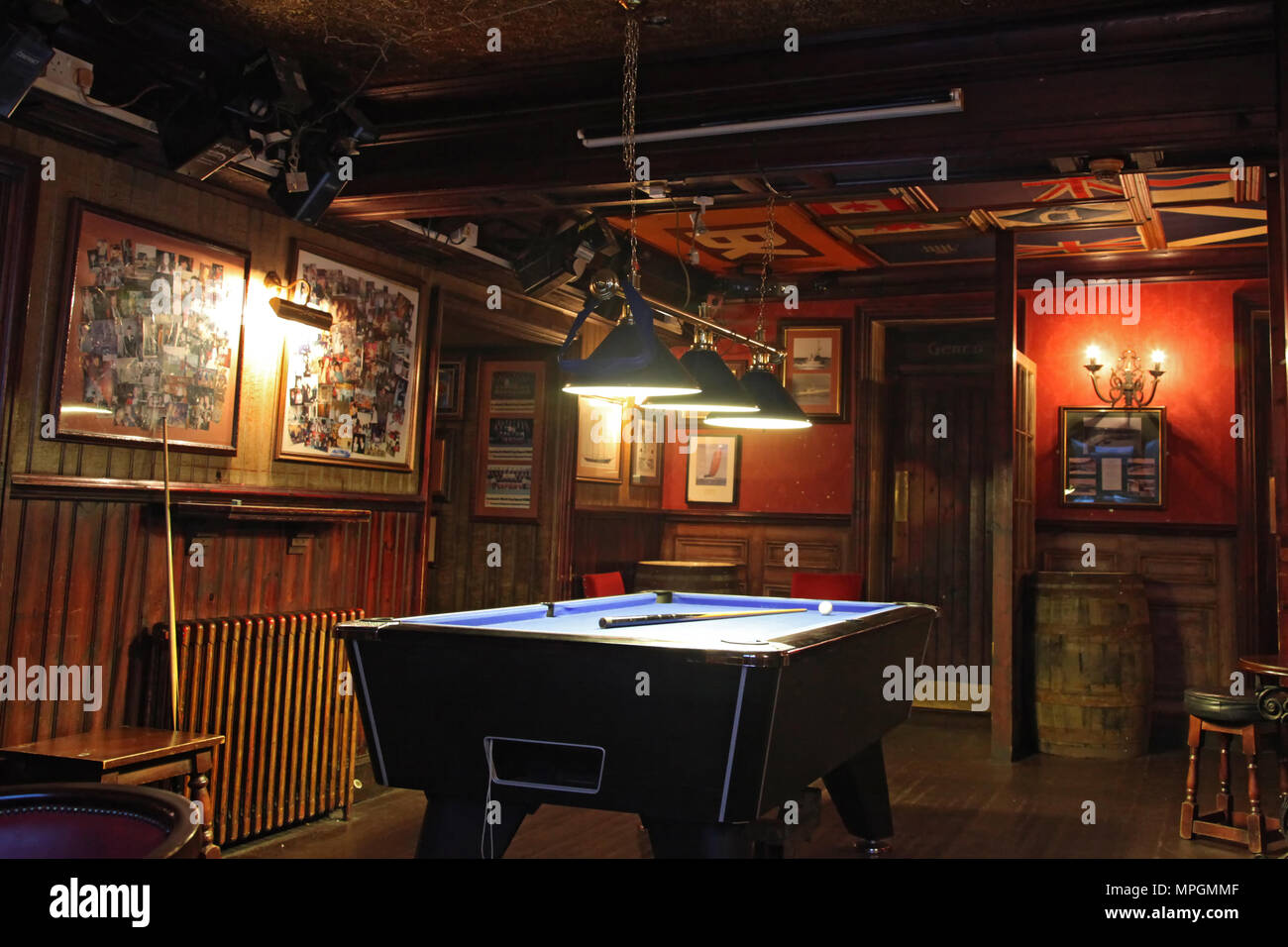Salle de billard, dans un pub écossais Banque D'Images