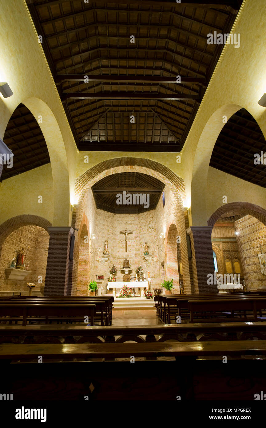 Eglise de San Juan Bautista. Hita, Guadalajara, Espagne. Banque D'Images