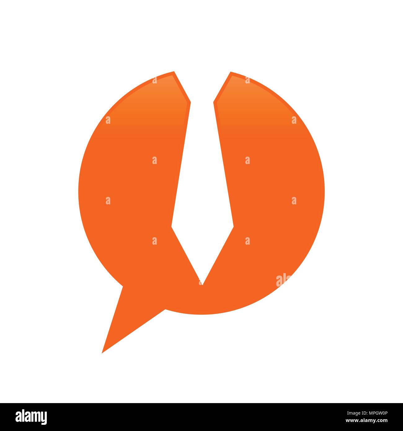 Chef de la bulle Orange Talk Chat vecteur symbole orange Icône Graphique conception de logo Illustration de Vecteur