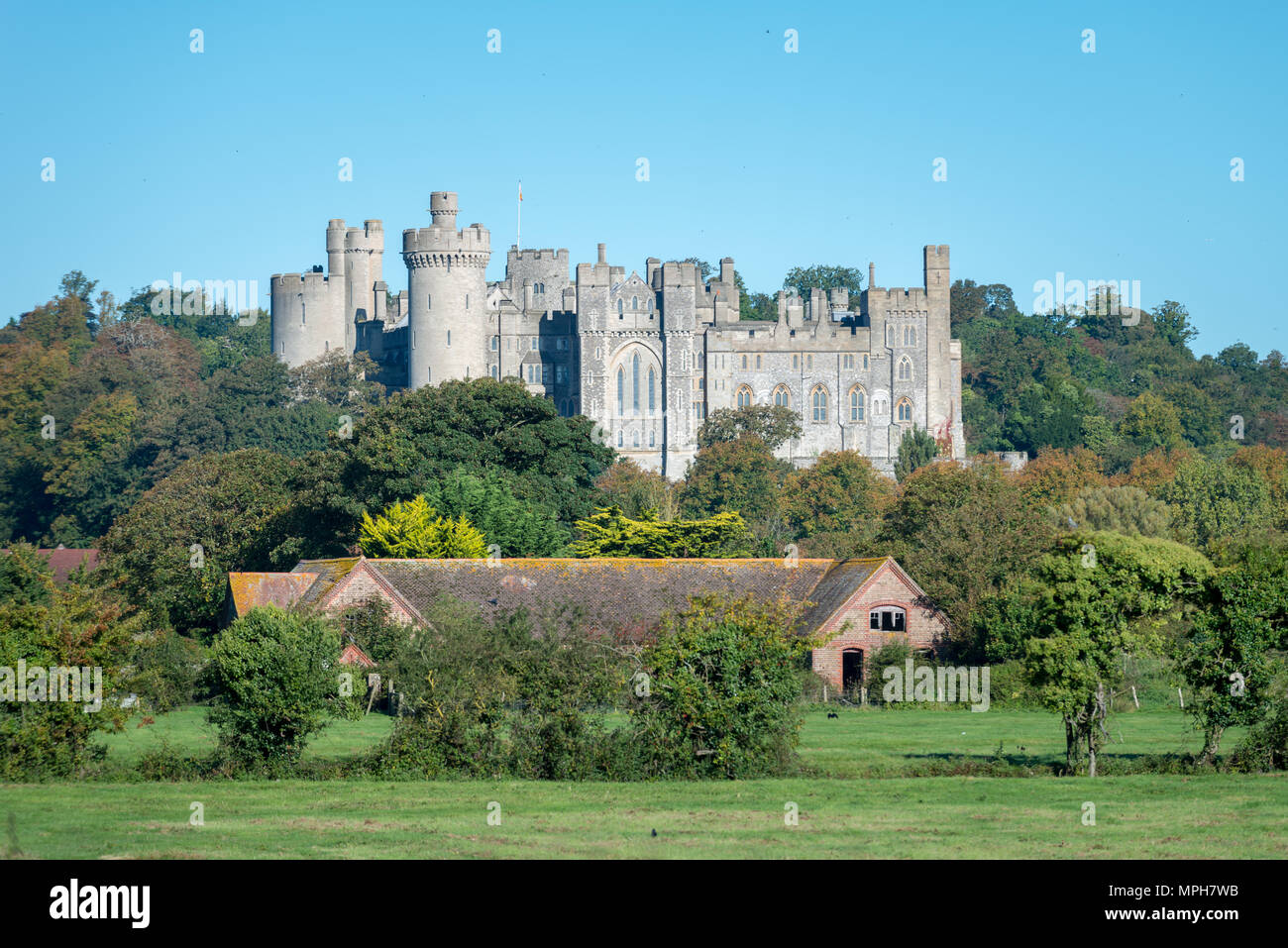 Arundel Castle dans le West Sussex, Royaume-Uni. Banque D'Images