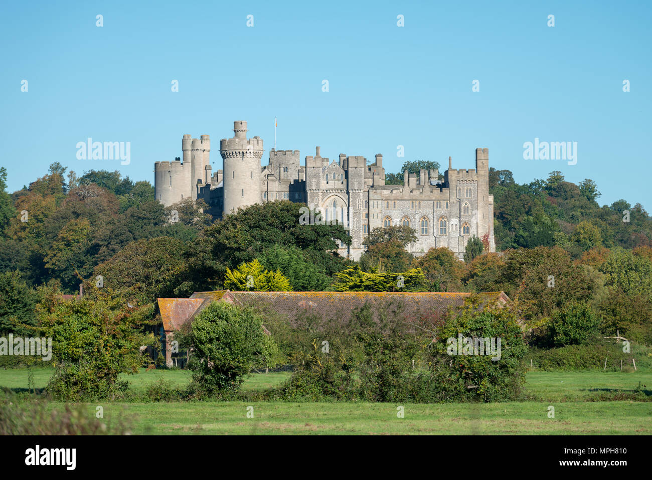 Arundel Castle dans le West Sussex, Royaume-Uni. Banque D'Images