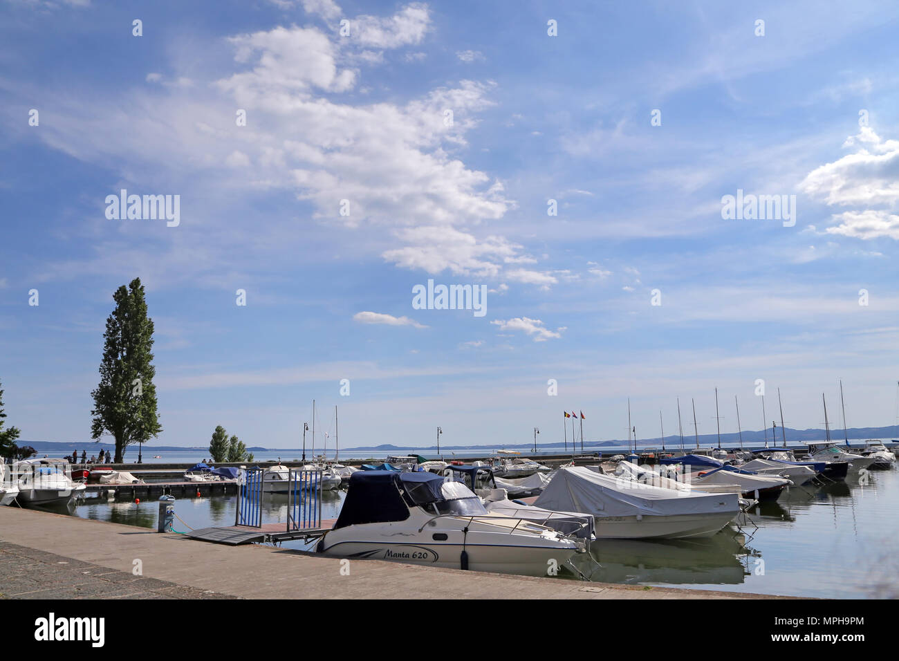 BOLSENA, ITALIE - Le 27 juin 2015:Marina de Bolsena, Viterbo - Lazio. Banque D'Images