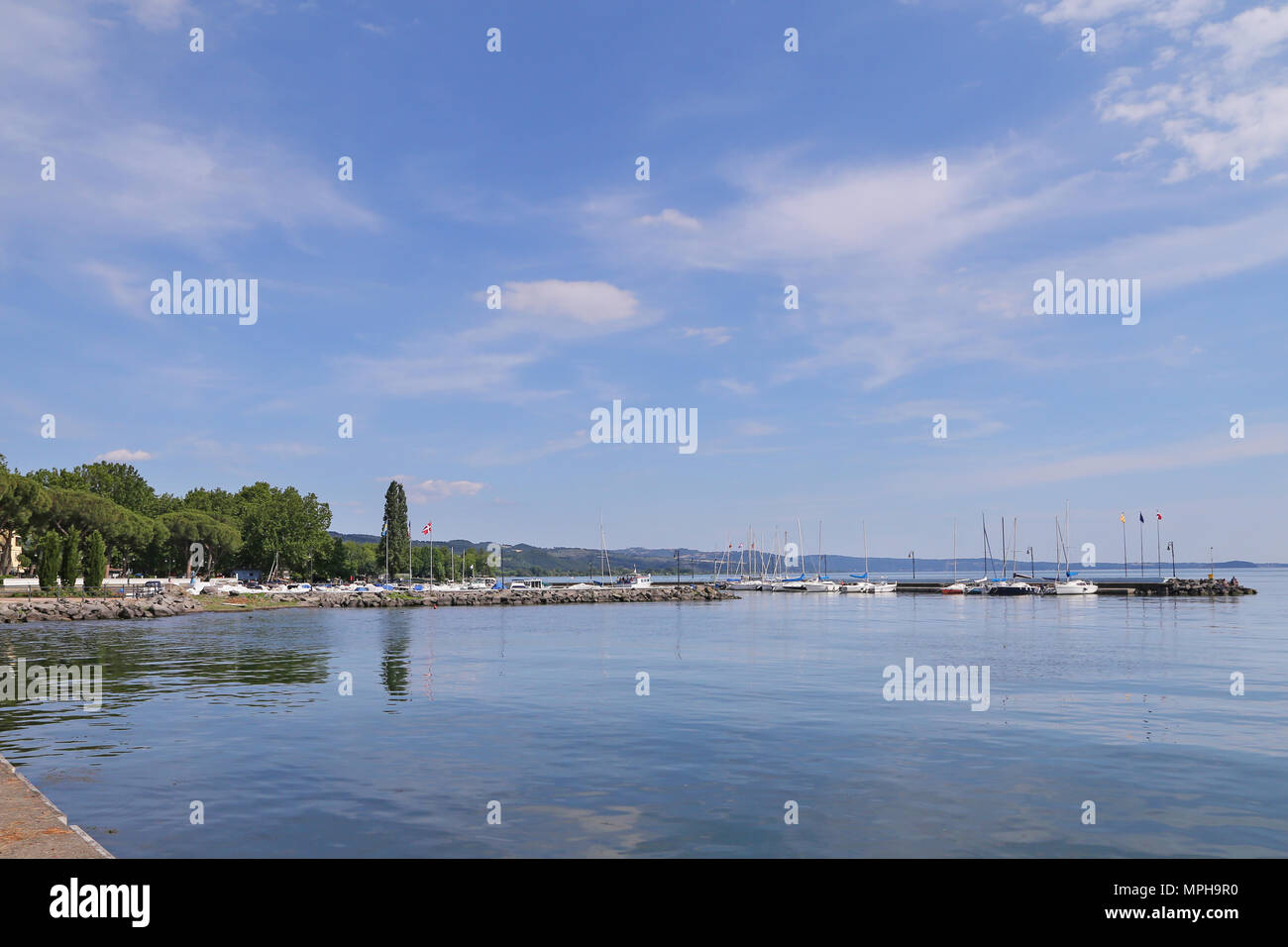 Lac de Bolsena, Viterbo - Italie Banque D'Images