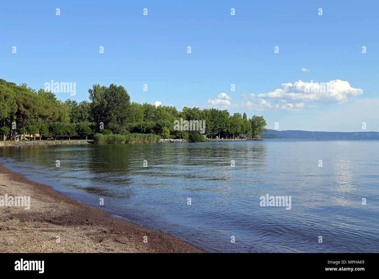 Lac de Bolsena, Viterbo - Italie Banque D'Images