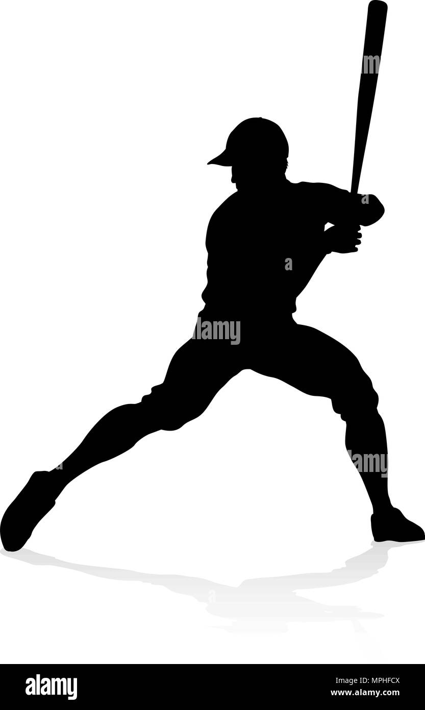 Joueur de baseball d'ossature Illustration de Vecteur