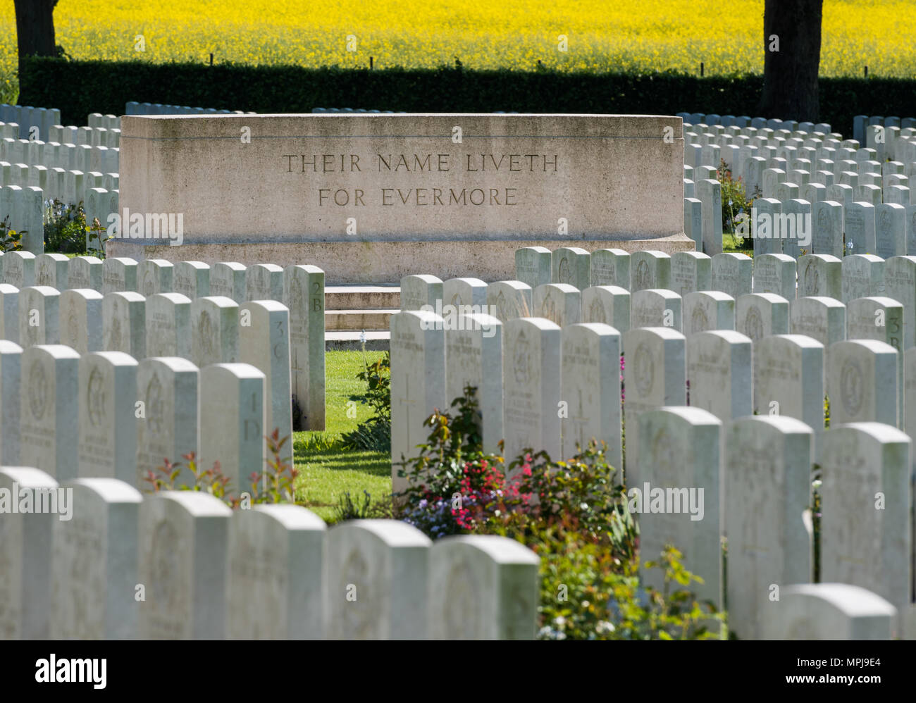Delville Wood Cemetery, région de la Somme, France Banque D'Images