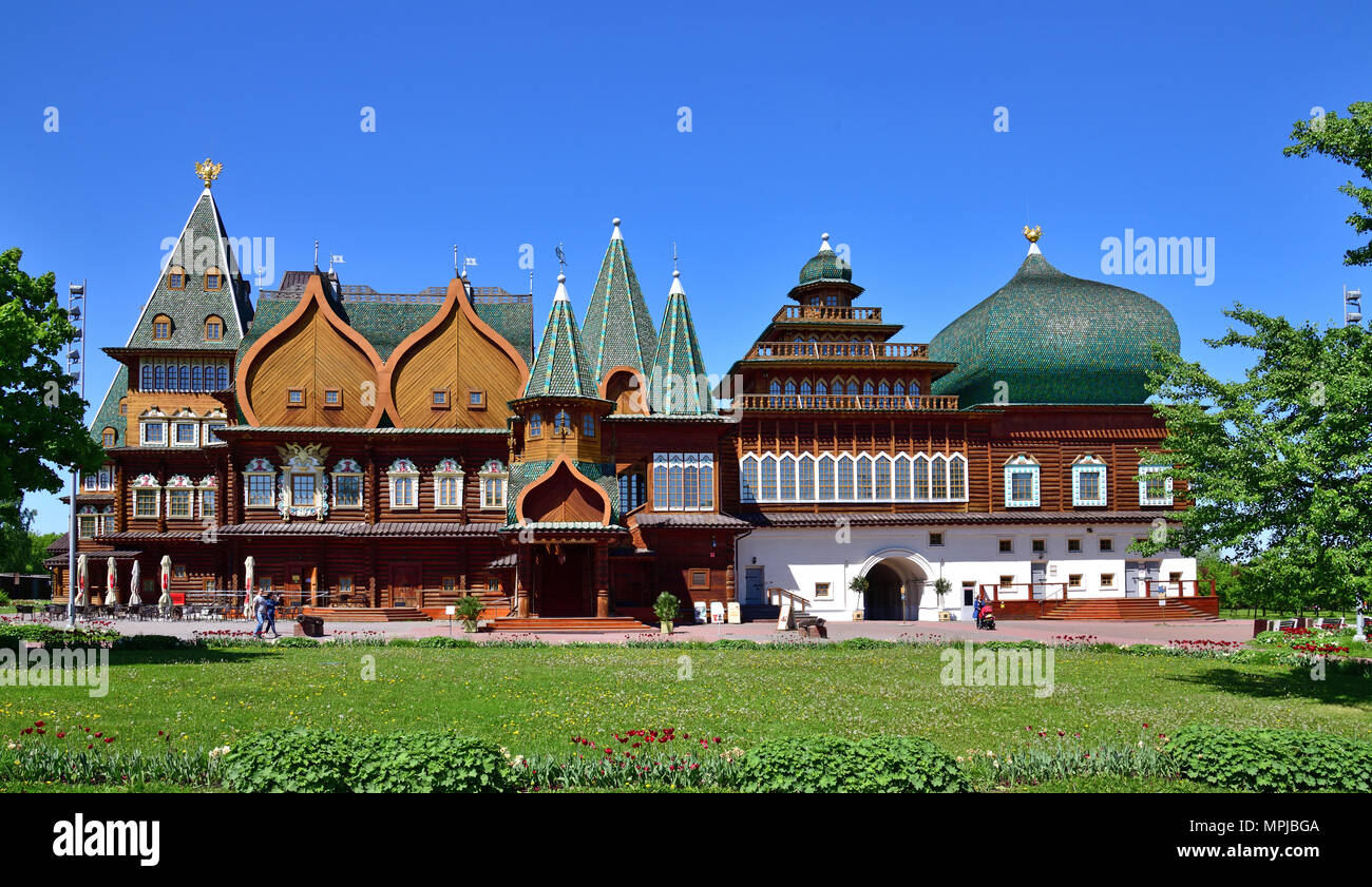 Moscou, Russie - 22 mai. 2018. Palais de Tsar Alexei Mikhailovich dans Kolomenskoye, Musée-réserve national Banque D'Images