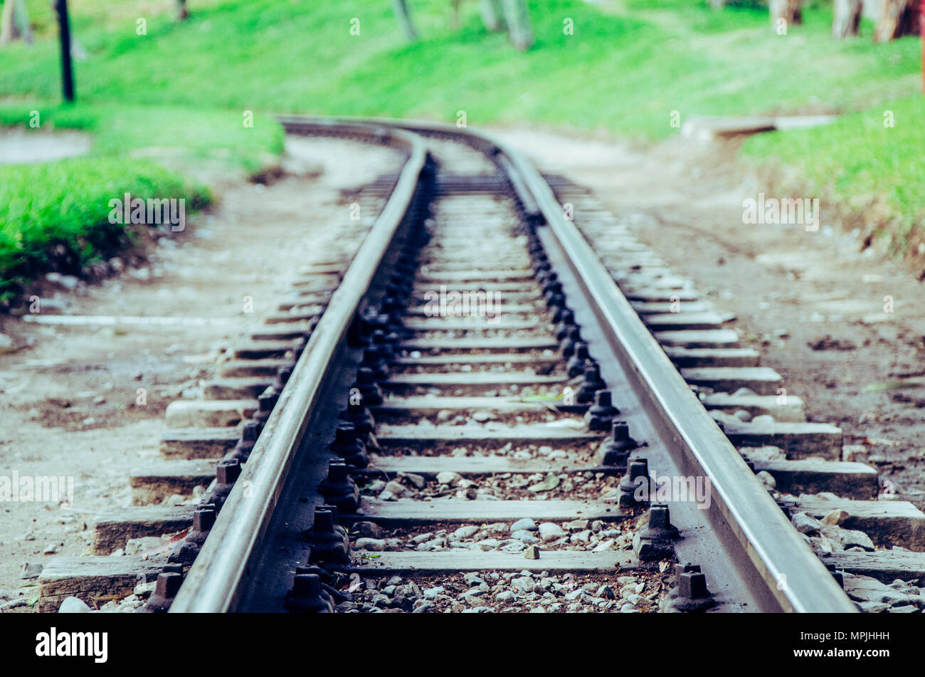 Railroad vintage endommagé Banque D'Images