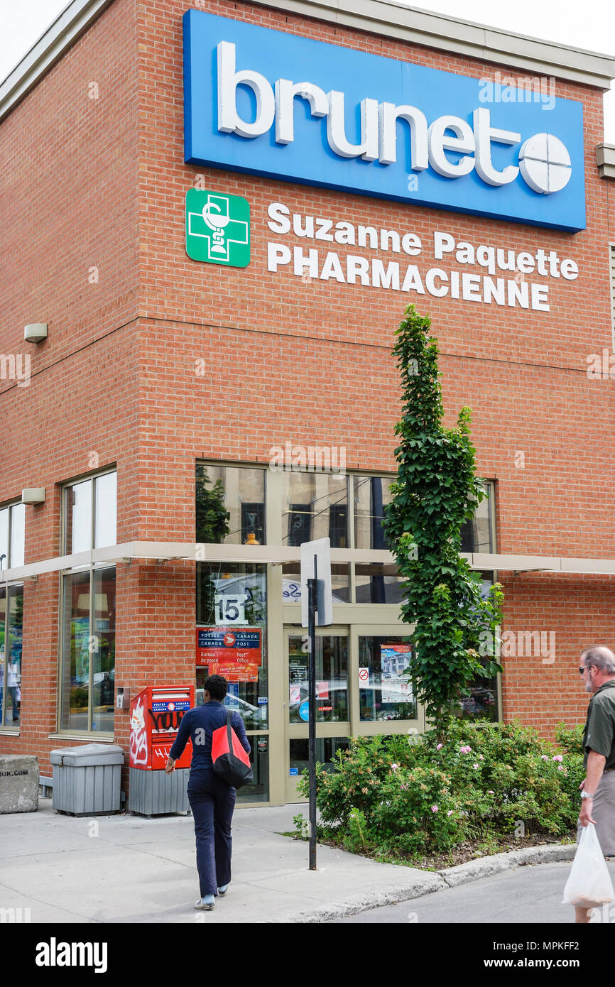 Montréal Canada,Québec province,Avenue Atwater,Brunet pharmacie,magasin,magasins,entreprises,districtdropdrogues,Canada070704108 Banque D'Images