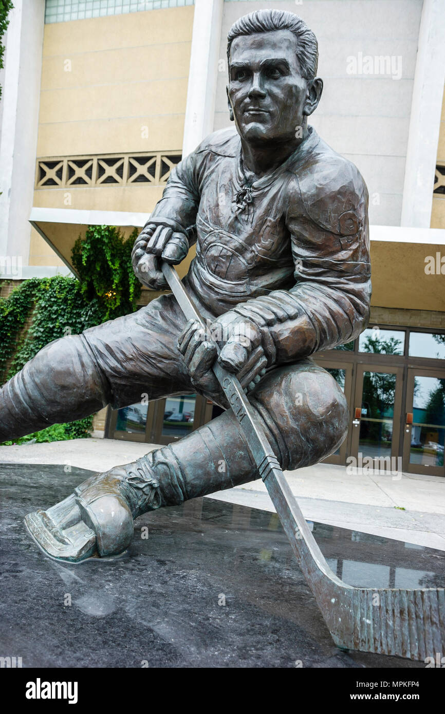 Montréal Canada,province de Québec,statue de joueur de hockey,Maurice Rocket Richard,héros sportif,Canada070704143 Banque D'Images