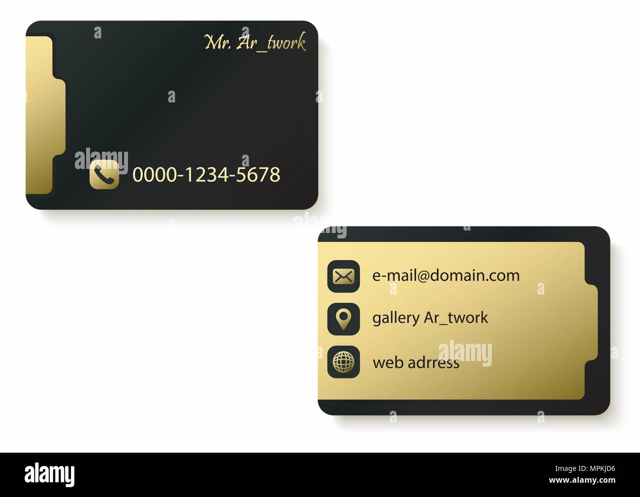 Vector design de carte d'affaires template Illustration de Vecteur