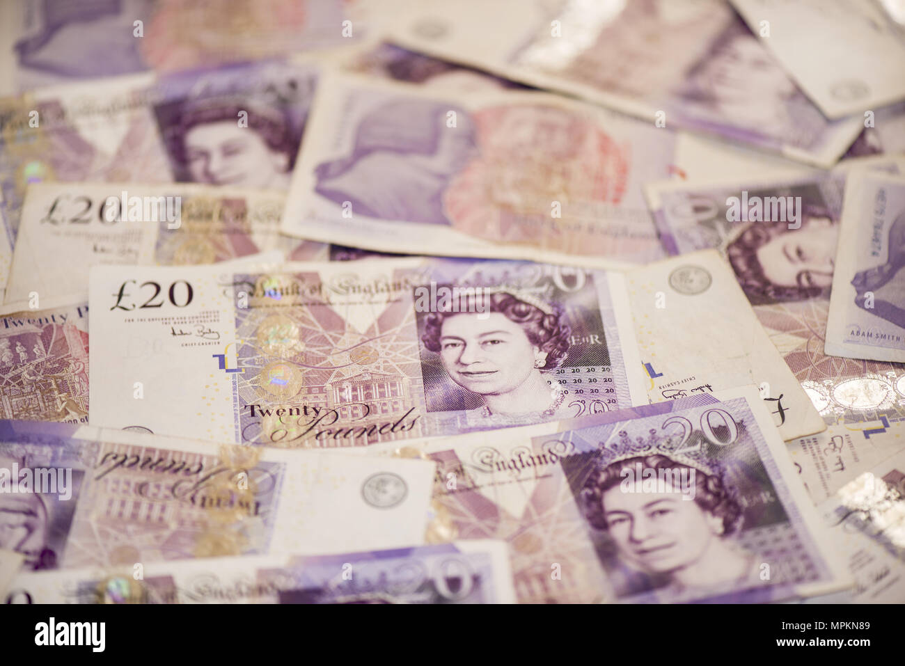 20 livre sterling contexte Banque D'Images