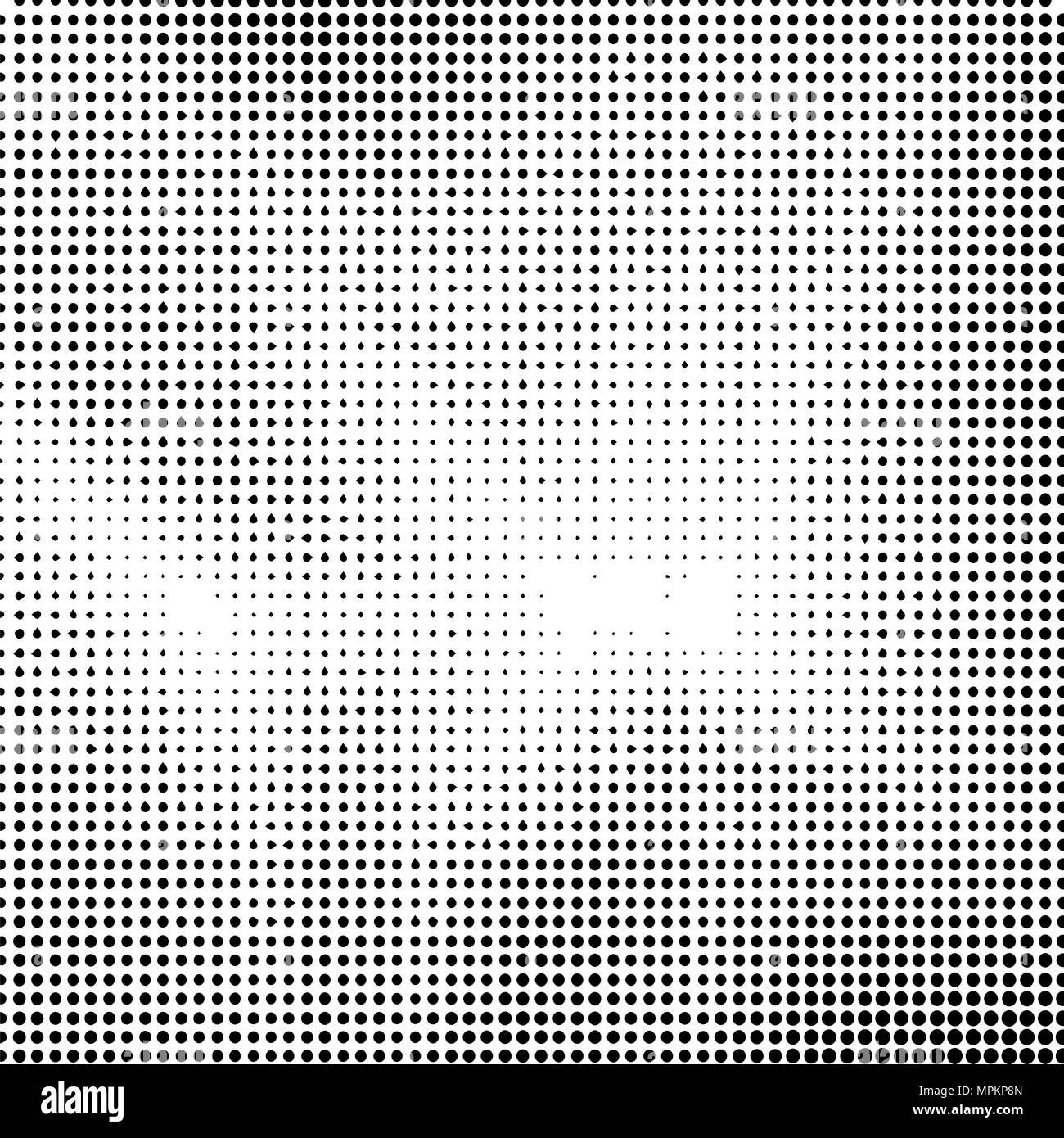 Arrière-plan de demi-teintes. Les cercles en pointillés endommagé sale repéré. Banque D'Images