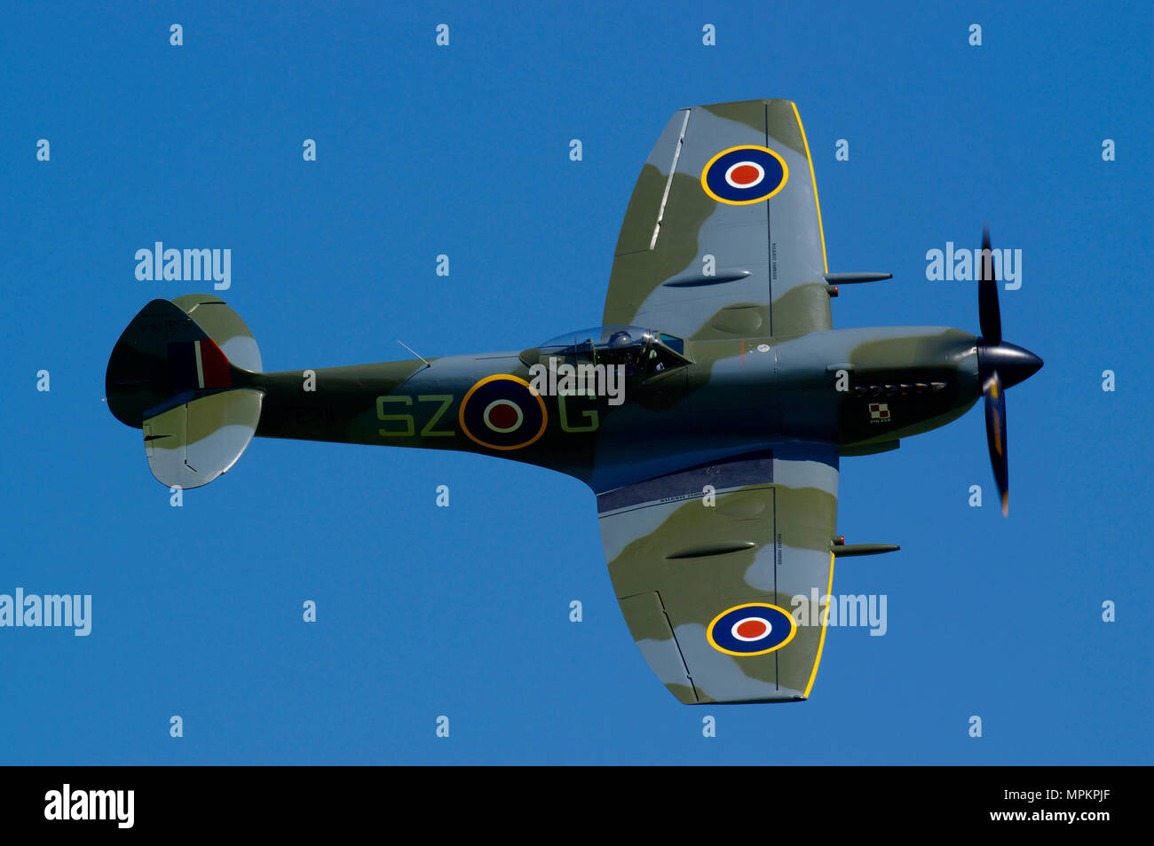 Vickers Supermarine Spitfire Mk XV!, TE311 à Old Warden, Banque D'Images