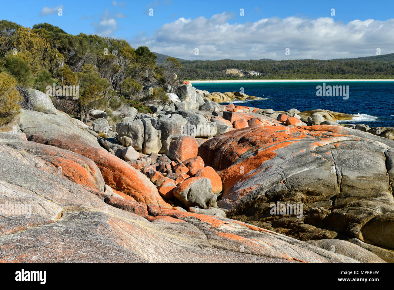 Océanie, Australie, Tasmanie, Australie ; Bay d'incendies Banque D'Images