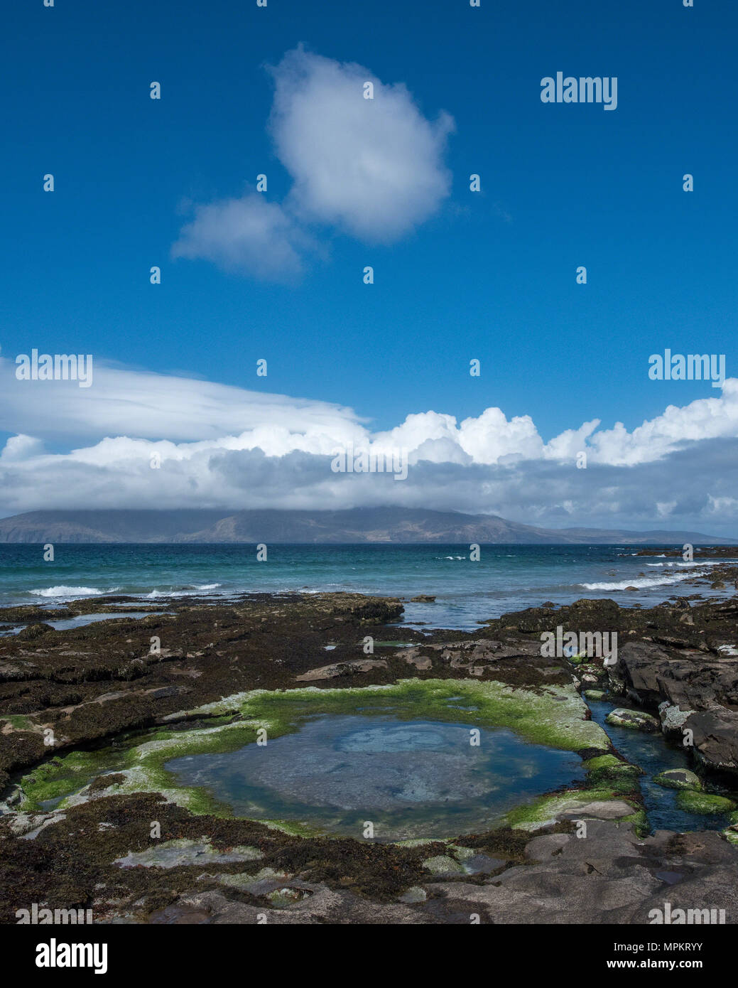 Baie de Liag, à l'île de Eigg, petites îles, Hébrides intérieures, Ecosse, Royaume-Uni Banque D'Images