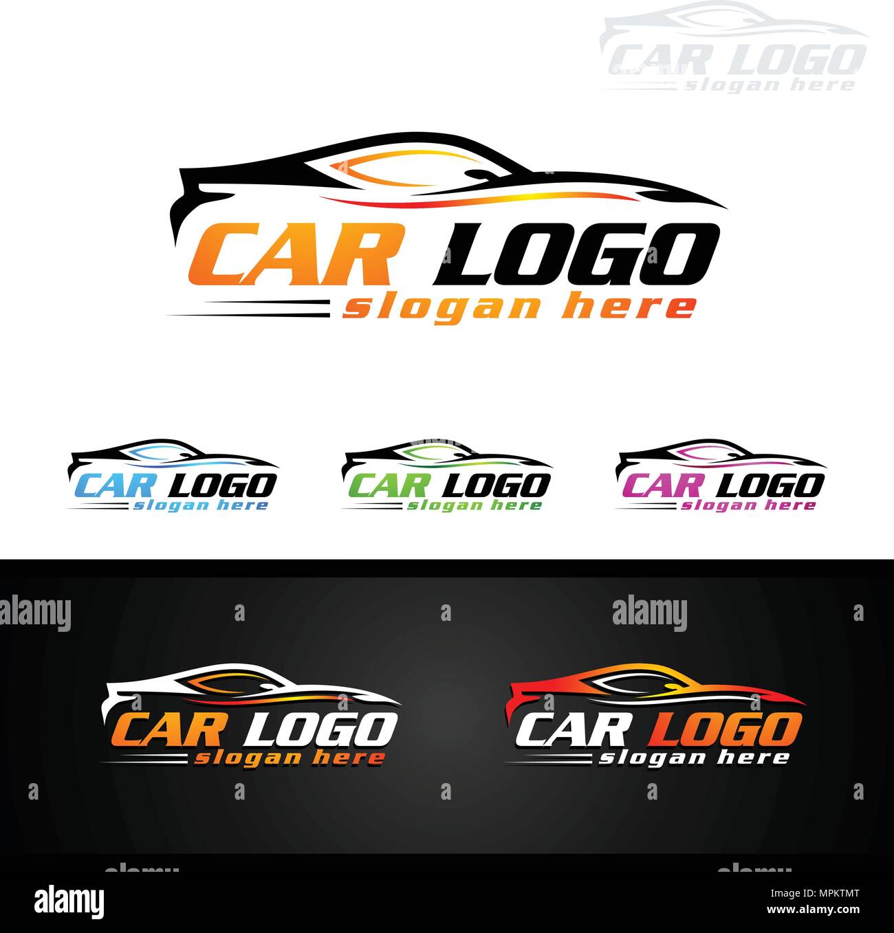 Logo voiture sport automobile pour voitures, louer, laver ou mécanicien  Image Vectorielle Stock - Alamy