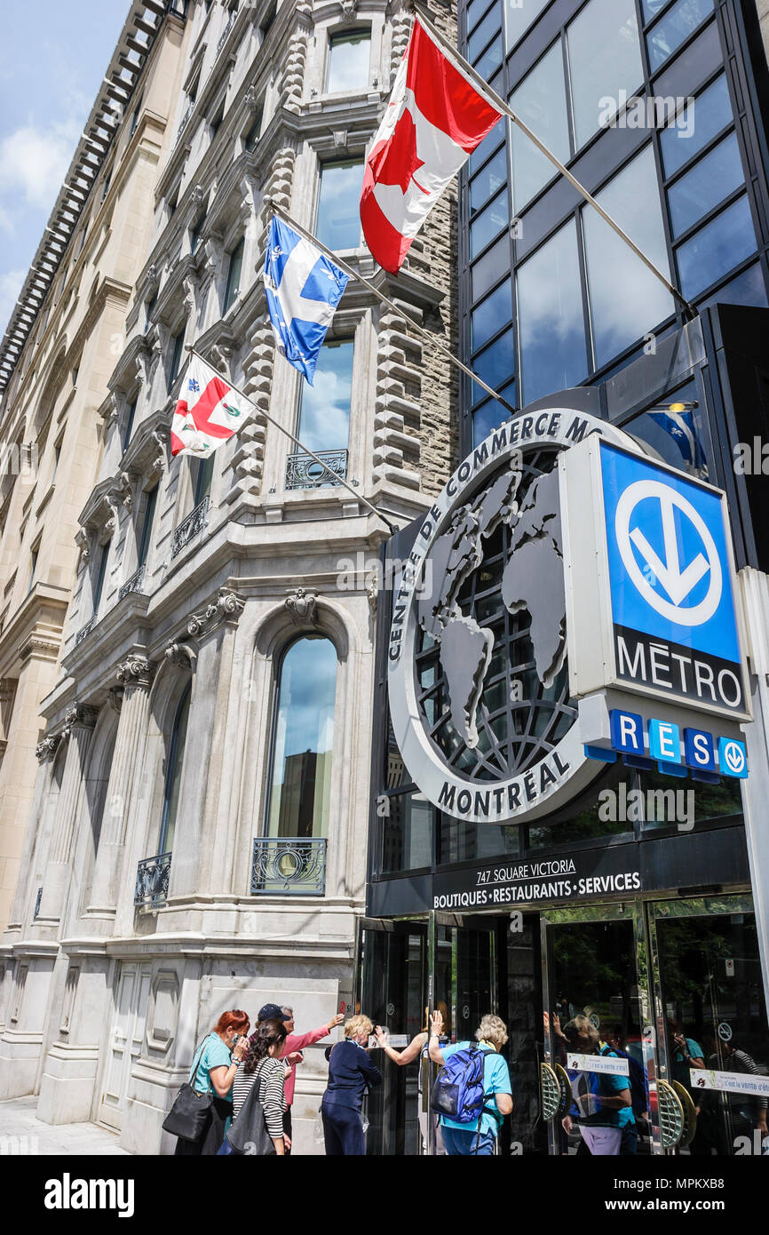 Montréal Canada,Québec province,Square Victoria,Centre de Commerce mondial,World Trade Centre,Centre,Metro,entrée RESO,Canada070708024 Banque D'Images