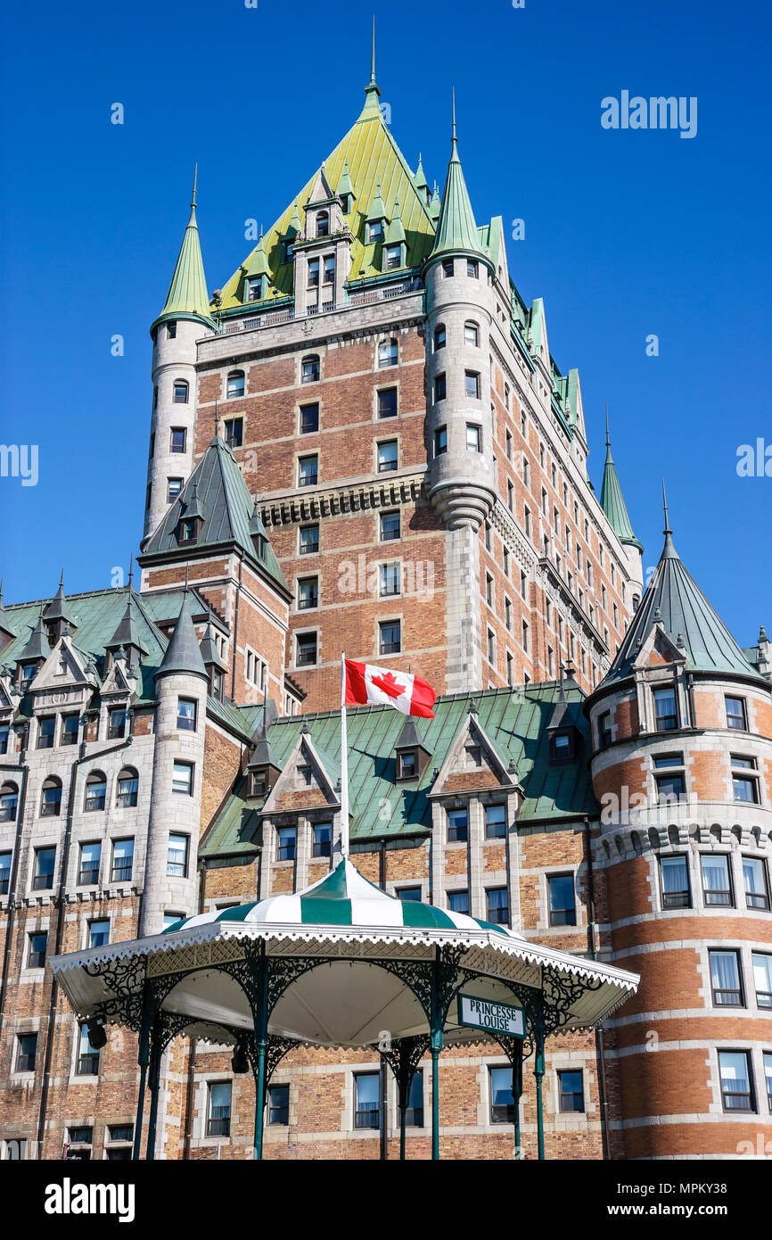 Québec Canada,haute-ville,Fairmont le Château Frontenac,hôtel,construit en 1893 1899 1904,terrasse vue Dufferin,Canada070710011 Banque D'Images