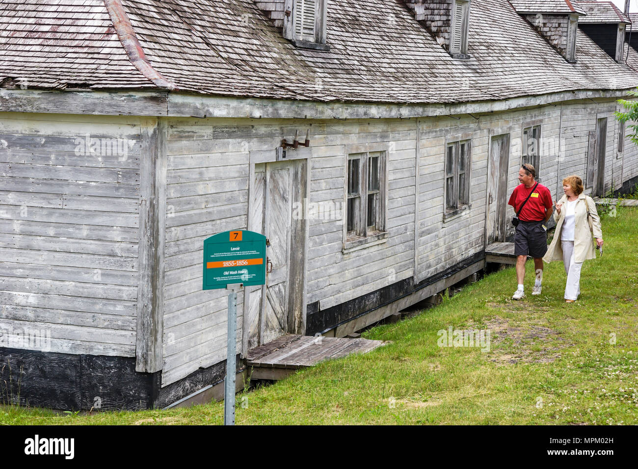 Canada,canadien,Amérique du Nord grosse-Ile,lieu historique national du Mémorial irlandais,immigration quarantaine île 1832 1937,Wash House 1855,Canada0707110 Banque D'Images