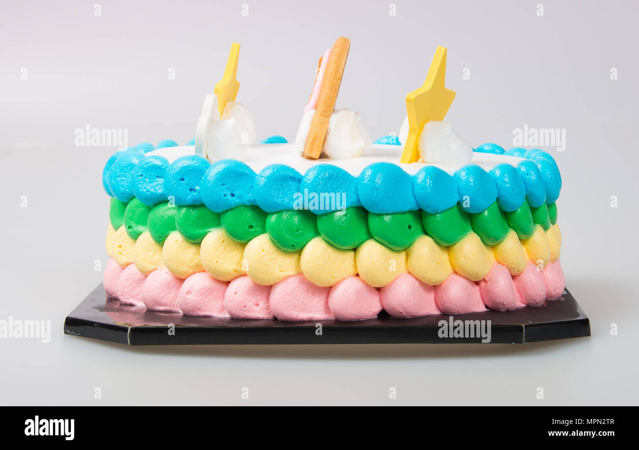 Cake ou gâteau d'anniversaire sur un arrière-plan Banque D'Images