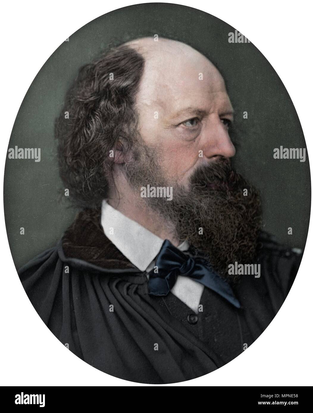 Alfred Tennyson, DCL, FRS, poète anglais, lauréat 1883. Artiste : Lock & Whitfield. Banque D'Images