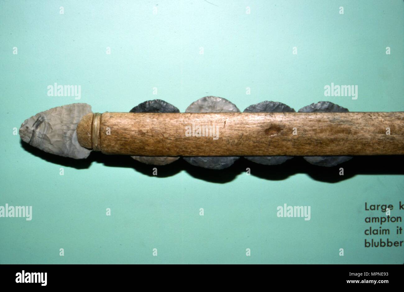 Grand Couteau à partir de la tombe à l'île de Southampton, pour la coupe de graisse de baleine, des Inuits. Artiste : Inconnu. Banque D'Images