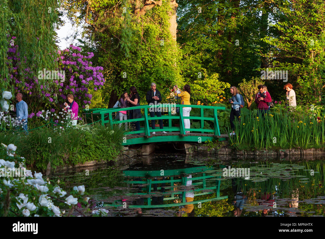 L'eau de Claude Monet à Giverny le jardin, Normandie, France Banque D'Images