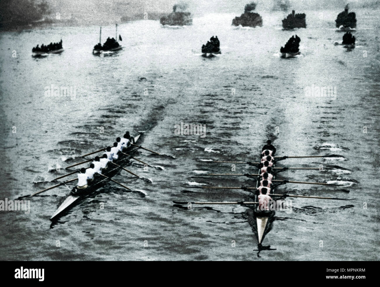 Oxford et Cambridge Boat Race, Londres, 1926-1927. Artiste : Inconnu. Banque D'Images