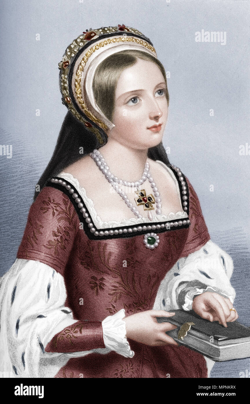 Catherine Parr (1512-1548), la sixième épouse du Roi Henry VIII, 1851. Artiste : William Henry Mote. Banque D'Images