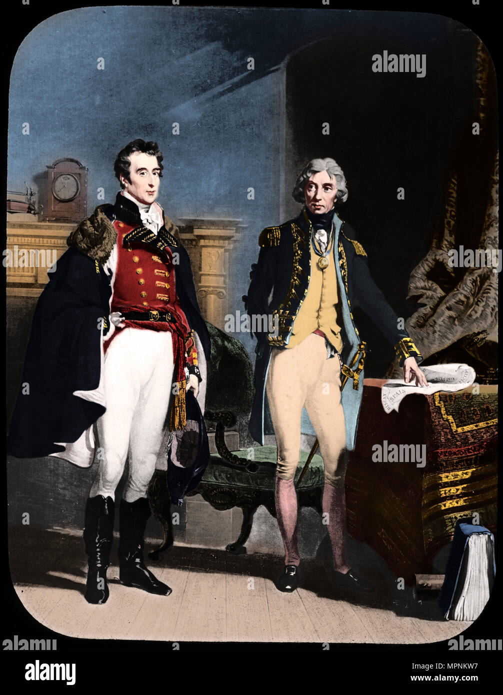 L'Armée et la marine, Wellington et Nelson, c1805. Artiste : Newton & Co. Banque D'Images