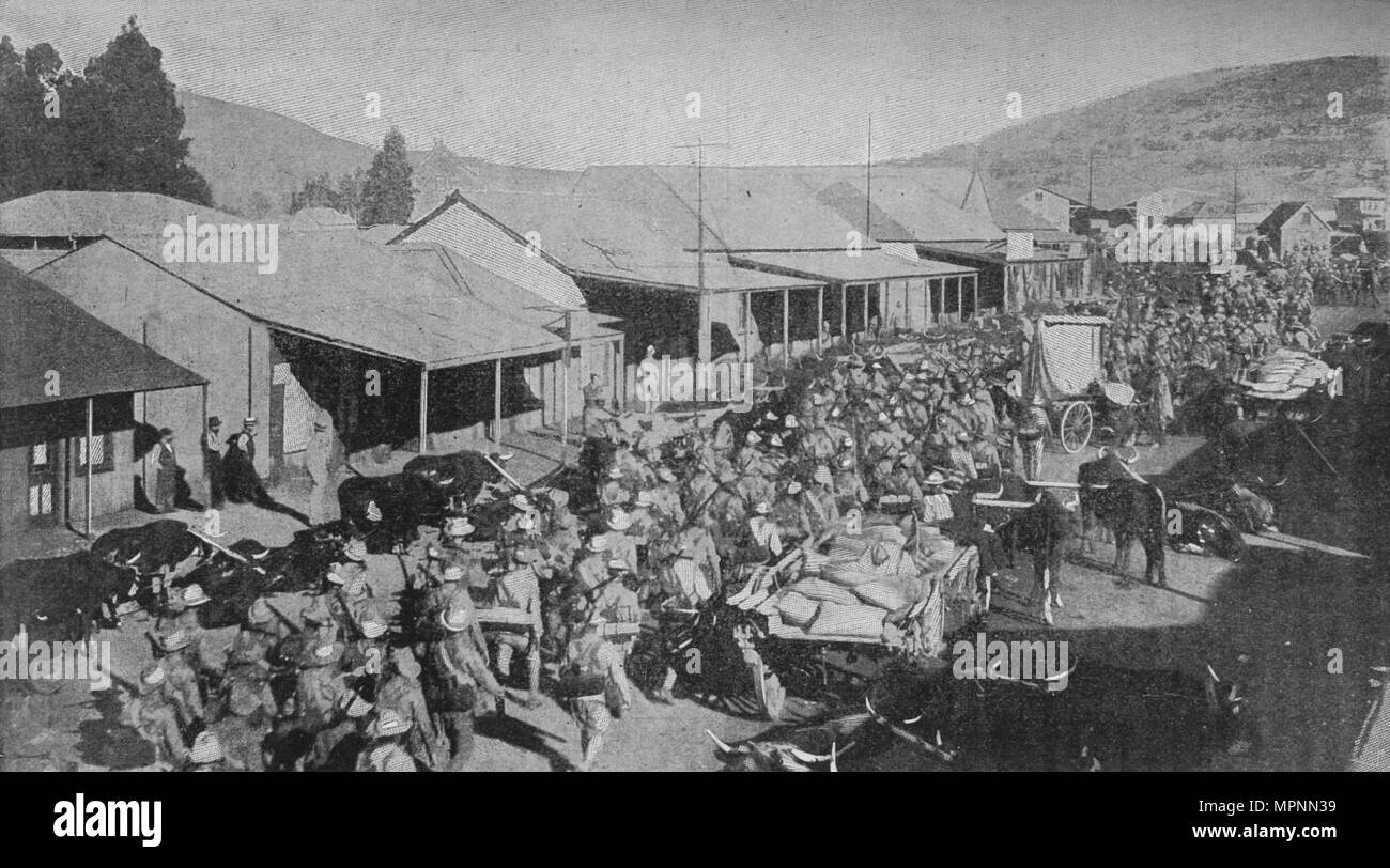 'L'Armée britannique marche dans les rues de Pretoria", 1902. Artiste : Inconnu. Banque D'Images